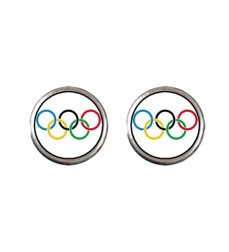 GiftJewelryShop Silver Olympic Earrings Diameter