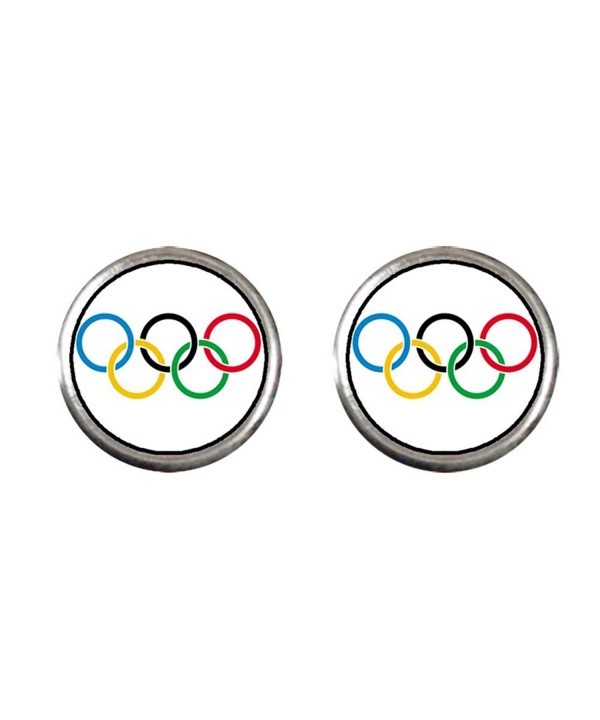 GiftJewelryShop Silver Olympic Earrings Diameter