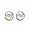 GiftJewelryShop Silver Olympic Earrings Diameter