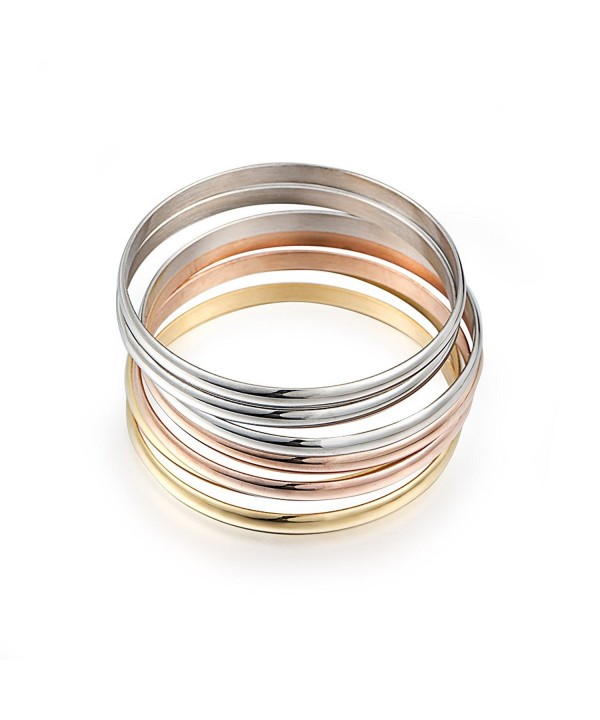 Womens Tri color Silver Stainless Bracelet Womens Tri color Silver Stainless Bracelet