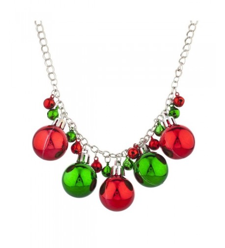 Lux Accessories Silvertone Christmas Necklace