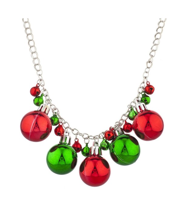 Lux Accessories Silvertone Christmas Necklace