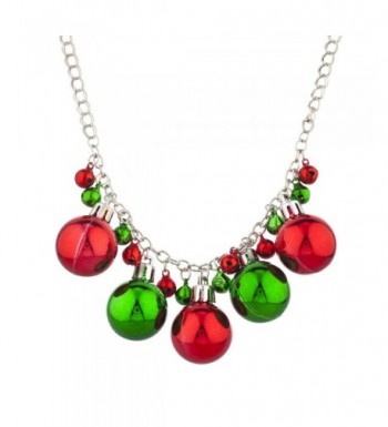 Lux Accessories Silvertone Christmas Necklace
