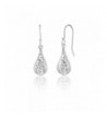 Sterling Teardrop Filigree Polished Earrings