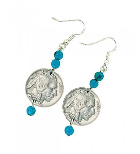 American Coin Treasures Turquoise Earrings