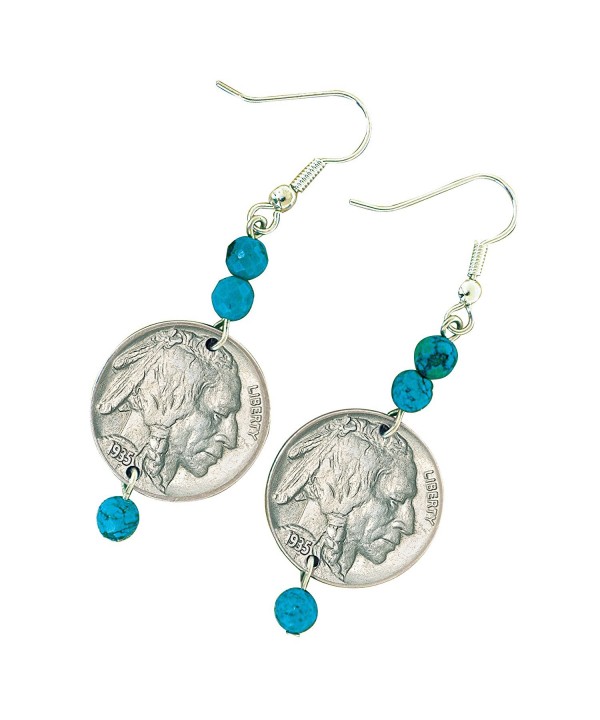 American Coin Treasures Turquoise Earrings