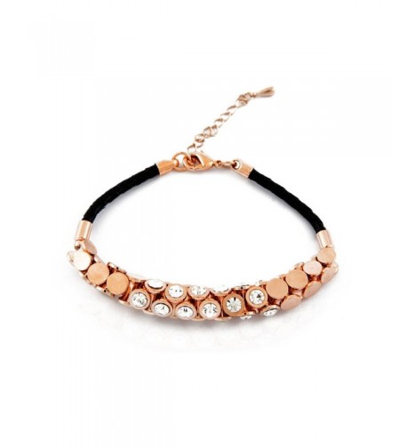 Trendy braided crystal bracelet Gold