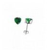 Sterling Silver Zirconia Emerald Earrings