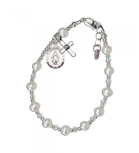 Childrens Sterling Communion Bracelet Cultured