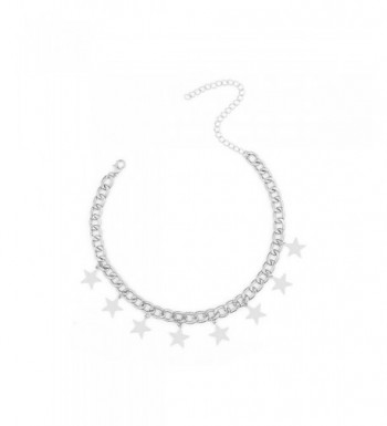 CrazyPiercing Dangling Choker Necklace Silver