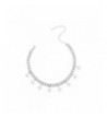 CrazyPiercing Dangling Choker Necklace Silver