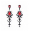 BriLove Victorian Teardrop Chandelier Black Silver Tone