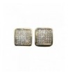 CUSTOM DIAMOND SIMULATE SQUARE EARRINGS