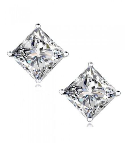 STUNNING Princess Simulated Diamond Earrings