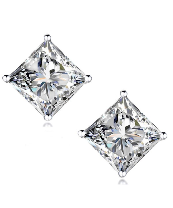 STUNNING Princess Simulated Diamond Earrings