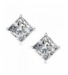 STUNNING Princess Simulated Diamond Earrings