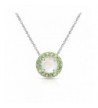 Sterling Silver Simulated Peridot Necklace