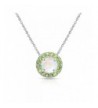 Sterling Silver Simulated Peridot Necklace