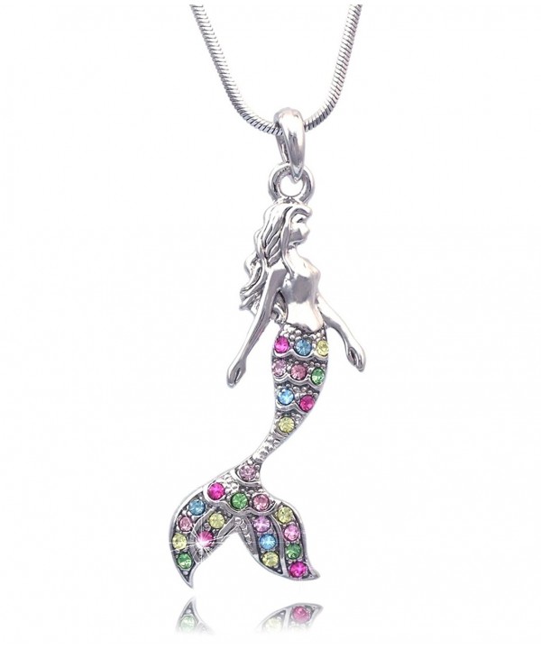 Fairytale Mermaid Pendant Necklace Multi Color