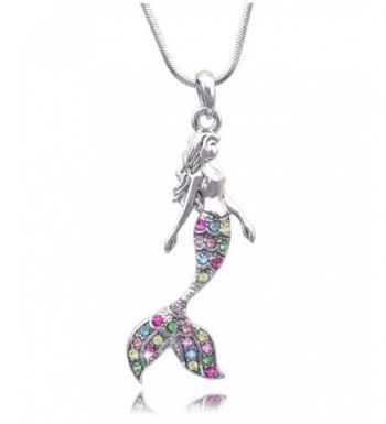 Fairytale Mermaid Pendant Necklace Multi Color