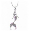 Fairytale Mermaid Pendant Necklace Multi Color