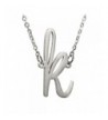 Stainless Womens Initial Pendant Necklace