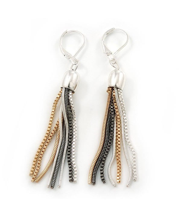 Stylish Tassel Earrings Leverback Closure