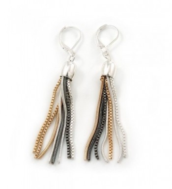 Stylish Tassel Earrings Leverback Closure