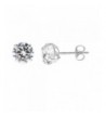 Solid Zirconia Earrings Basket Setting