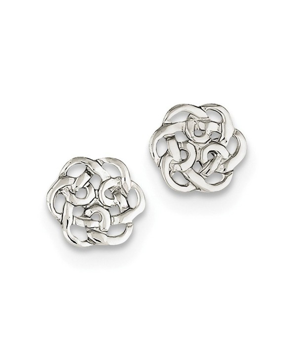 Sterling Silver Polished Celtic Earrings