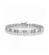 Sterling Silver Amethyst Created Bracelet