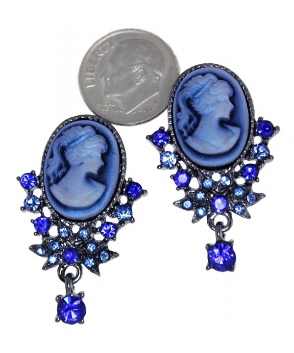 Victorian Design Simulated Rhinestone Earrings