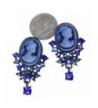 Victorian Design Simulated Rhinestone Earrings