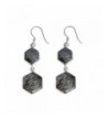 Sterling Silver Hexagon Rutilated Earrings