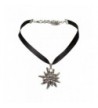 Bavarian Rhinestone Edelweiss Satin Necklace