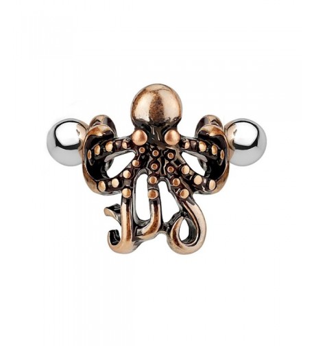 BodyJ4You Steampunk Goldtone Cartilage Piercing