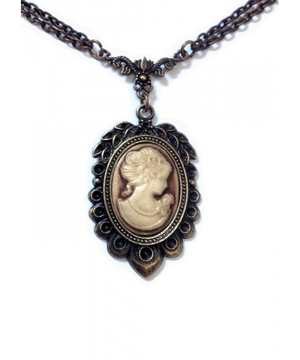Necklace Victorian Vintage Bronze Pendant