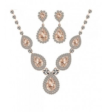 Miraculous Garden Rhinestone Necklace Champagne