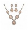 Miraculous Garden Rhinestone Necklace Champagne