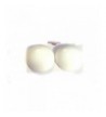 White Earrings Pierced Large Round