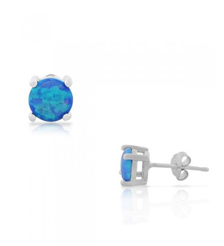 Sterling Turquoise Tone Simulated Classic Earrings