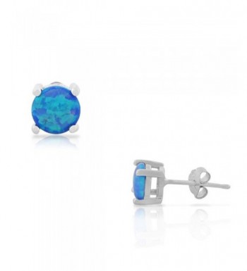 Sterling Turquoise Tone Simulated Classic Earrings