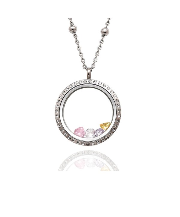 EVERLEAD Birthstones Floating Pendant Necklace