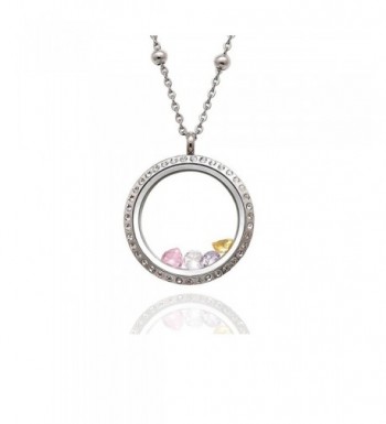 EVERLEAD Birthstones Floating Pendant Necklace