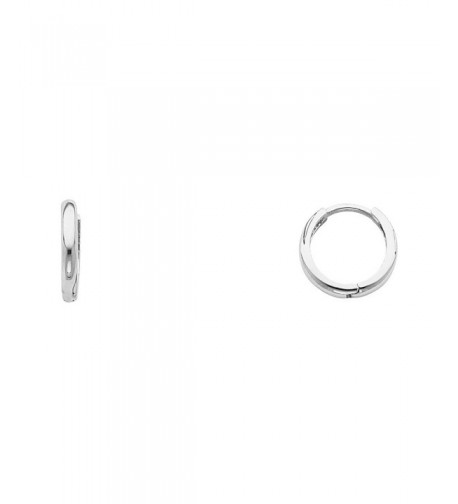 White 1 5mm Thickness Huggie Earrings