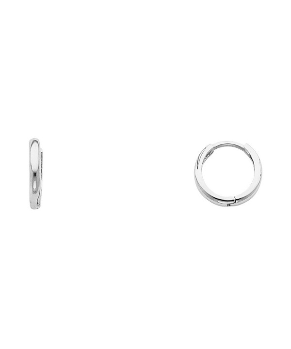White 1 5mm Thickness Huggie Earrings
