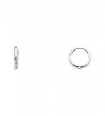 White 1 5mm Thickness Huggie Earrings