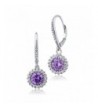 Stunning Round Lavender Zirconia Earrings