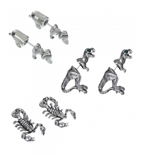 Dinosaur Scorpion Earring Double Silver