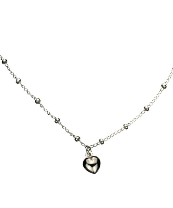 Sterling Silver Heart Station Nickel